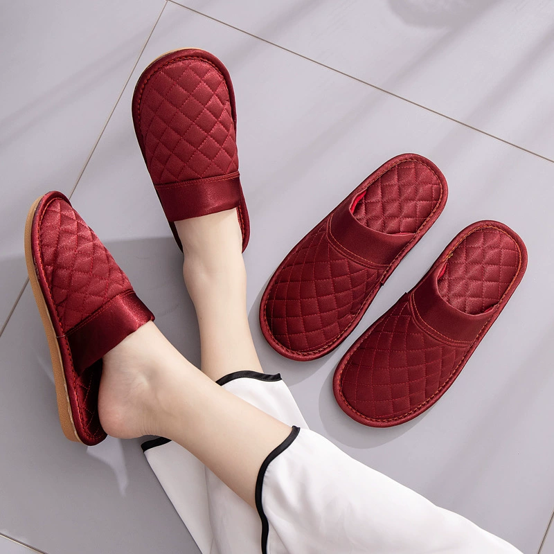 Свадебные хлопковые тапочки, сопровождающие утреннее платье невесты, тапочки праздничные красные свадебные хлопковые тапочки Advanced Light Luxury