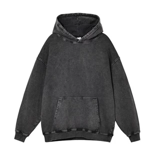 Кофта-худи унисекс из хлопкового смесей Hua-cotton, стирка водой, ткань 300 г, размеры M–XXXL