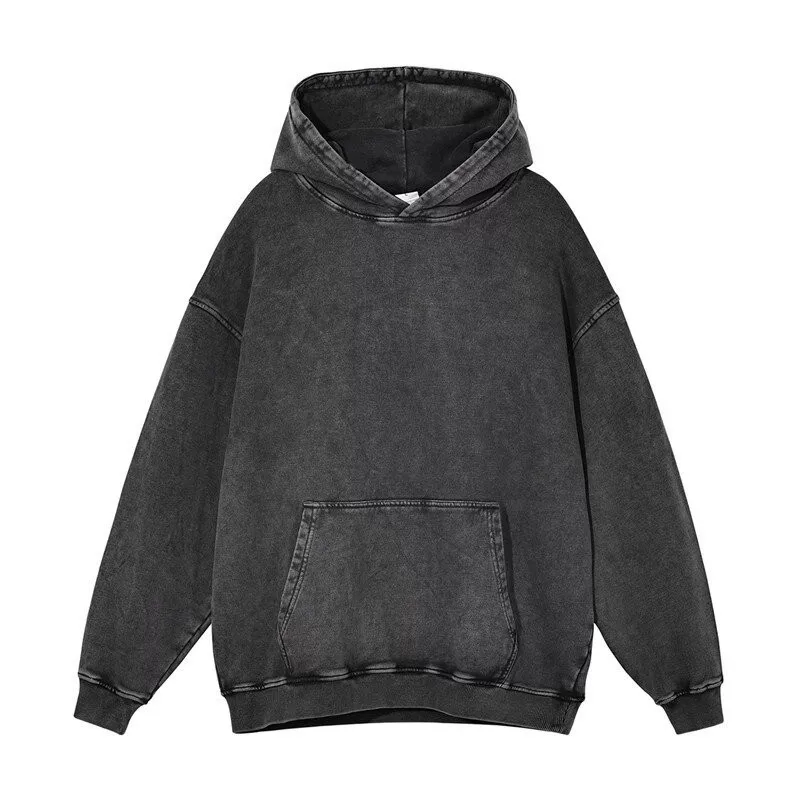 Кофта-худи унисекс из хлопкового смесей Hua-cotton, стирка водой, ткань 300 г, размеры M–XXXL
