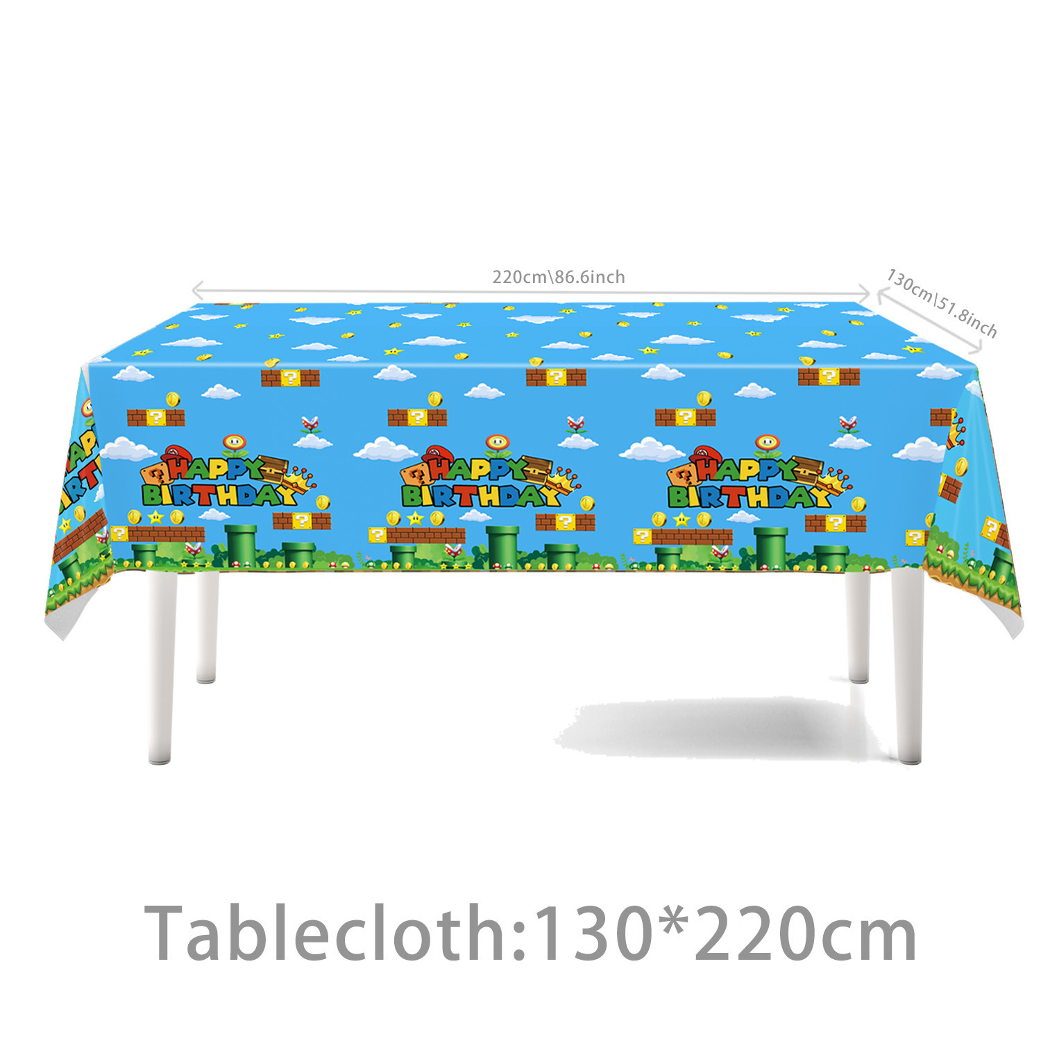 130*220cm tablecloth-Green Mario