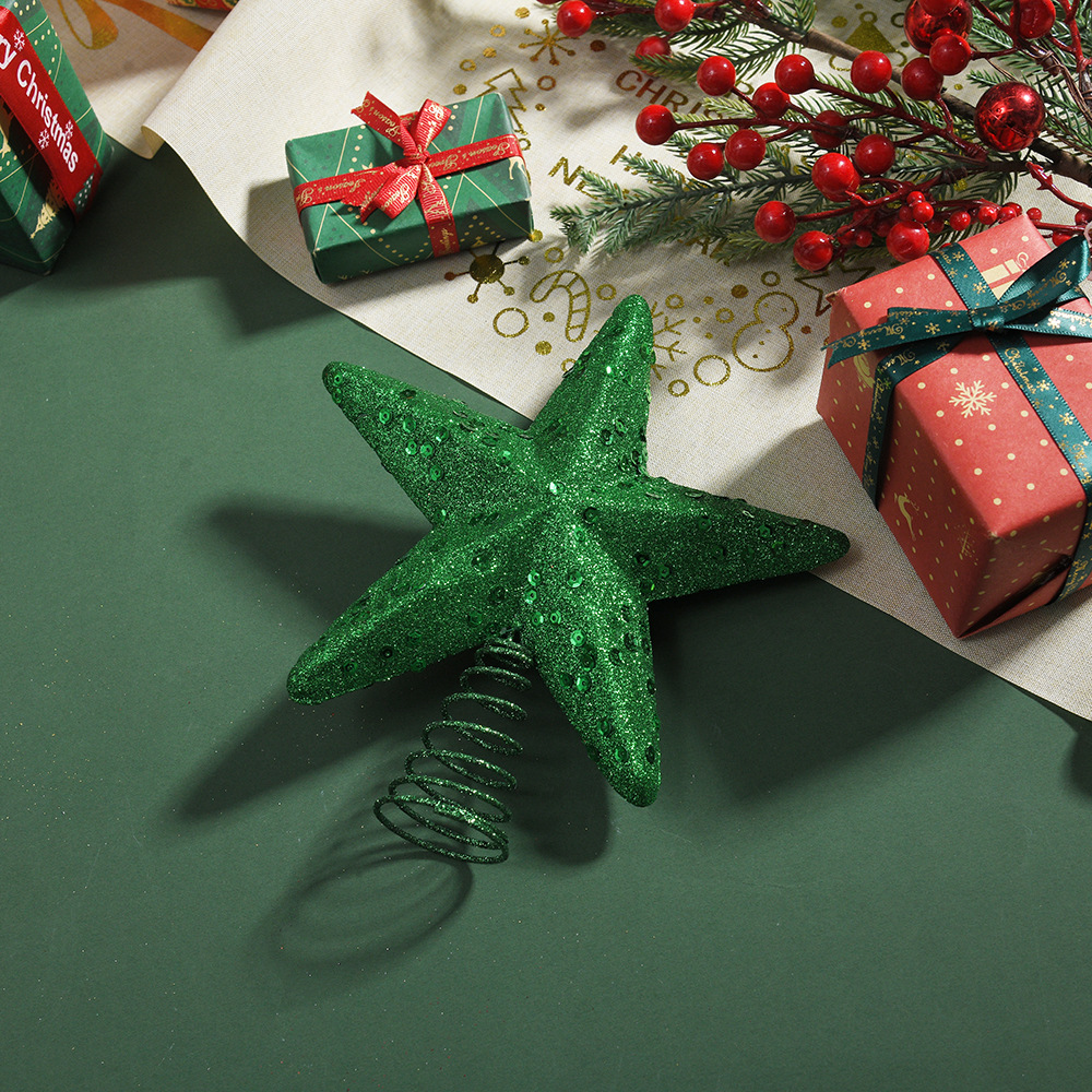20cm Navidad transfronteriza multicolor estrella de Navidad dorada brillante viento festivo árbol de Navidad decoración de estrellas accesorios accesorios lote