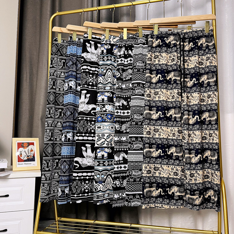 Factory Outlet Foreign Trade Special for Thailand Elephant Pants Wide Leg Pants High Waist Draping Slim Loose Straight Casual Pants Women Factory Outlet Foreign Trade Special for Thailand Elephant Pants Wide Leg Pants High Waist Draping Slim Loose Straight Casual Pants Women
