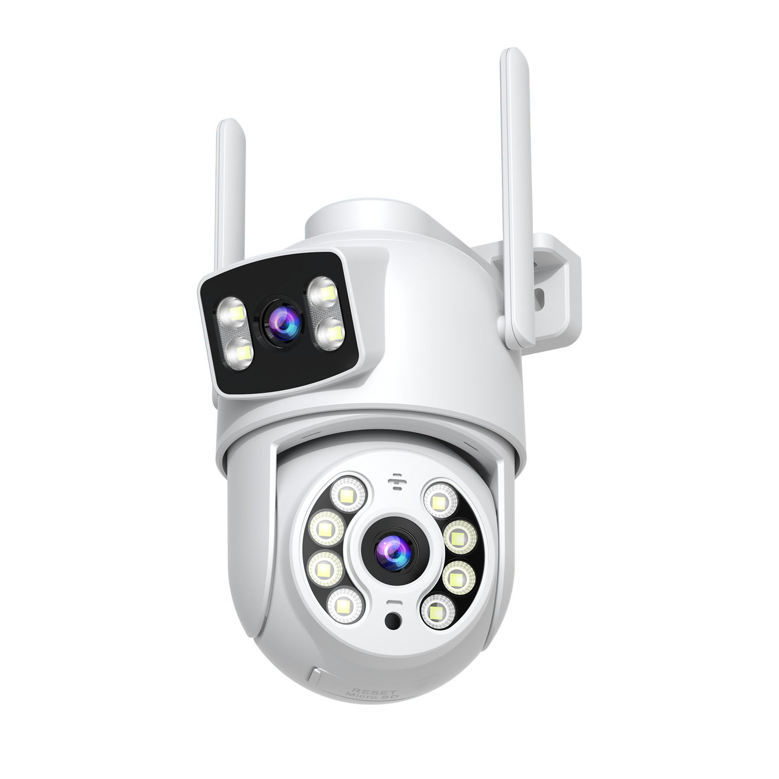 Cámara de vigilancia PTZ inalámbrica ICSEE impermeable de fábrica con doble lente, doble pantalla, interconexión PTZ y intercomunicador para uso transfronterizo.