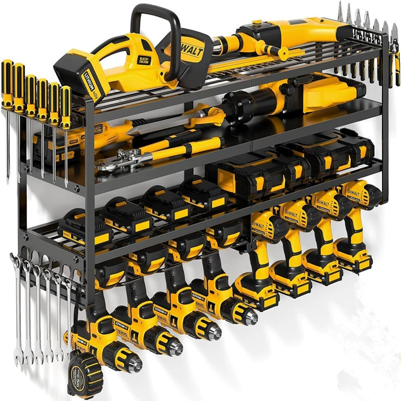 Universal electric drill, electric flashlight, storage system, screwdriver