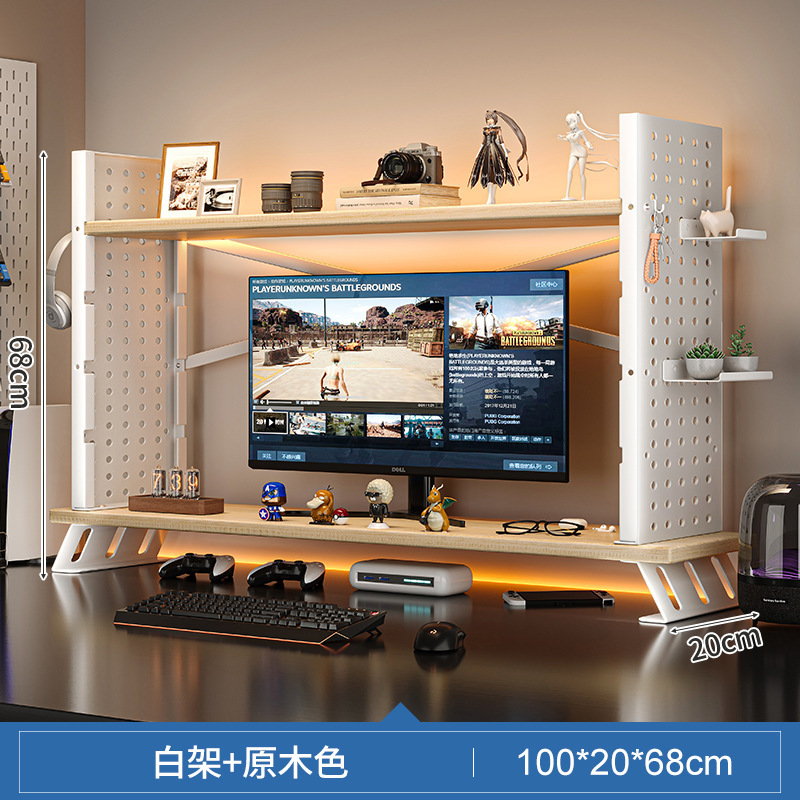 Estante de escritorio estante de almacenamiento multicapa estante de estante de escritorio estante de estante estante de escritorio estante de elevación de computadora