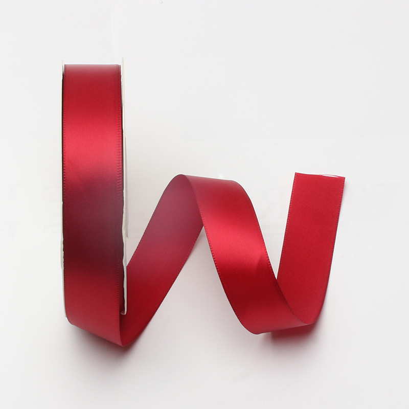 Cinta de color sólido 2,5 cm cinta de poliéster pastel de cumpleaños vendaje flor material de la tienda ramo de flores cinta de embalaje