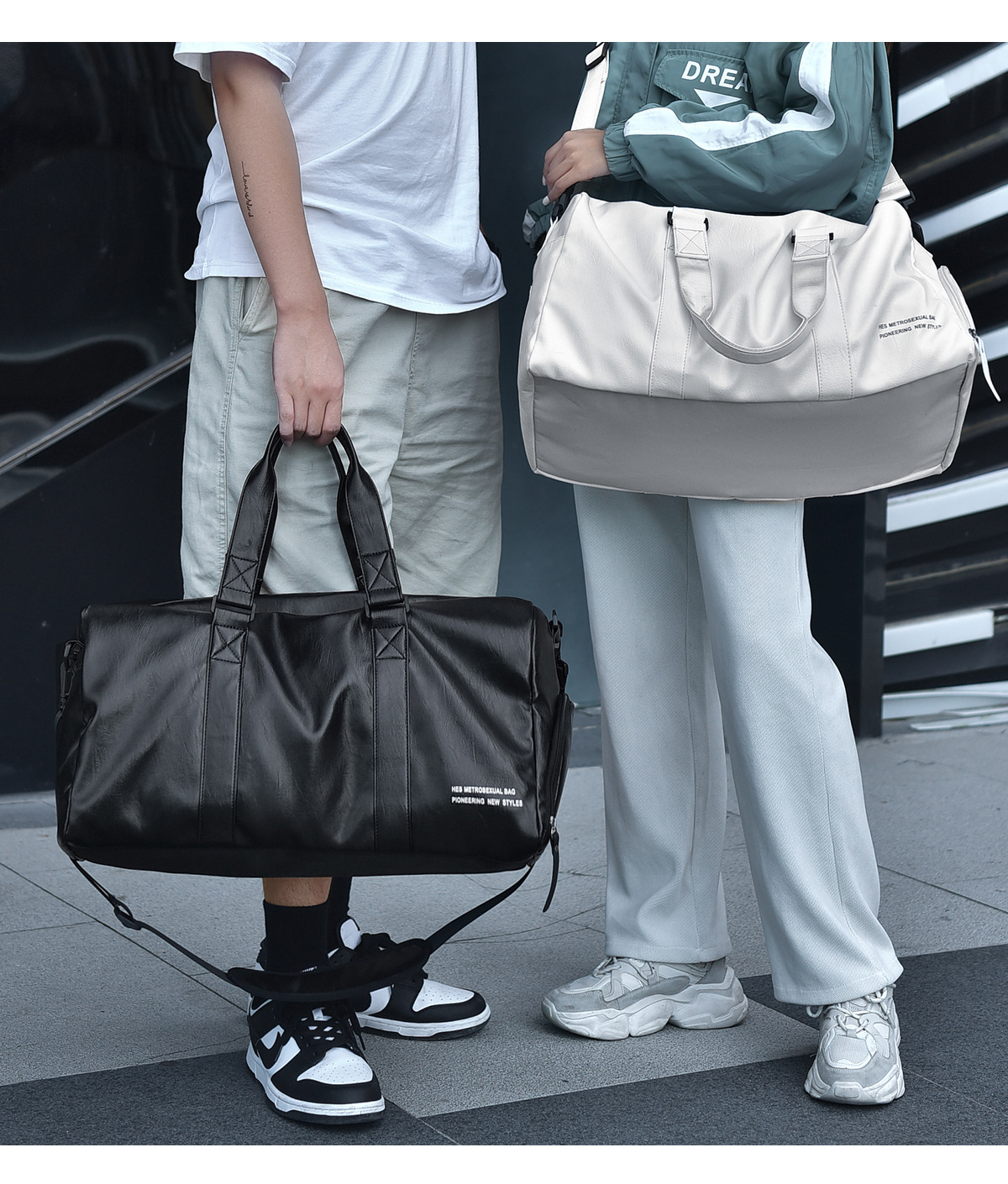 Sac à main de grande capacité pour hommes, bagages de loisirs à la mode, sac de voyage pour sports de plein air, sac de fitness à séparation sèche et humide_voghion.com