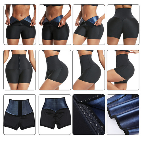Cross-border sweat pants, fat-burning breasted tummy-control pants, butt lifting fitness sweat suits, running sports, high-waisted yoga pants for women