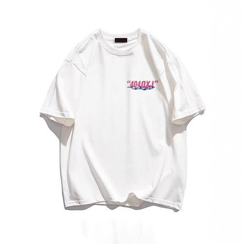 Summer Fun American Retro Brand Personality Letter Print Crew Neck Short Sleeve T-Shirt Men's Top Instagram Trend