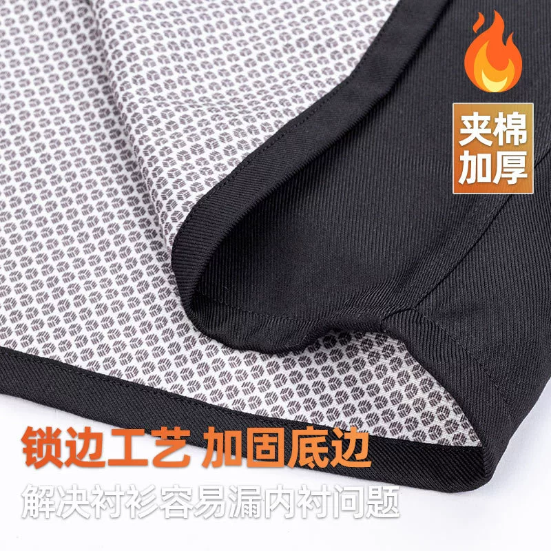 Woolen liner, black quilted winter shirt, increased thickness