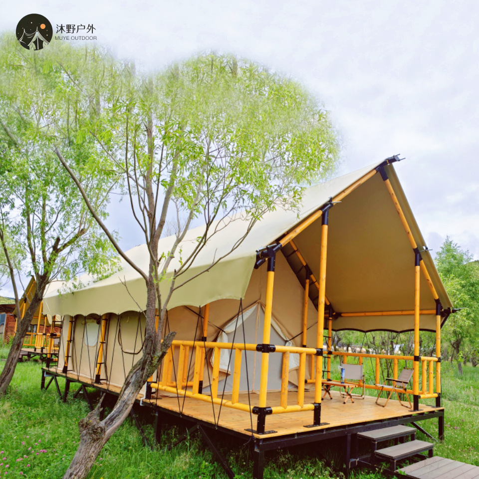 Alojamiento en casa de campo del complejo turístico de camping al aire libre Muye, tienda de campaña nómada grande, comedor de campamento, tienda de campaña de hotel de camping, estilo nómada.