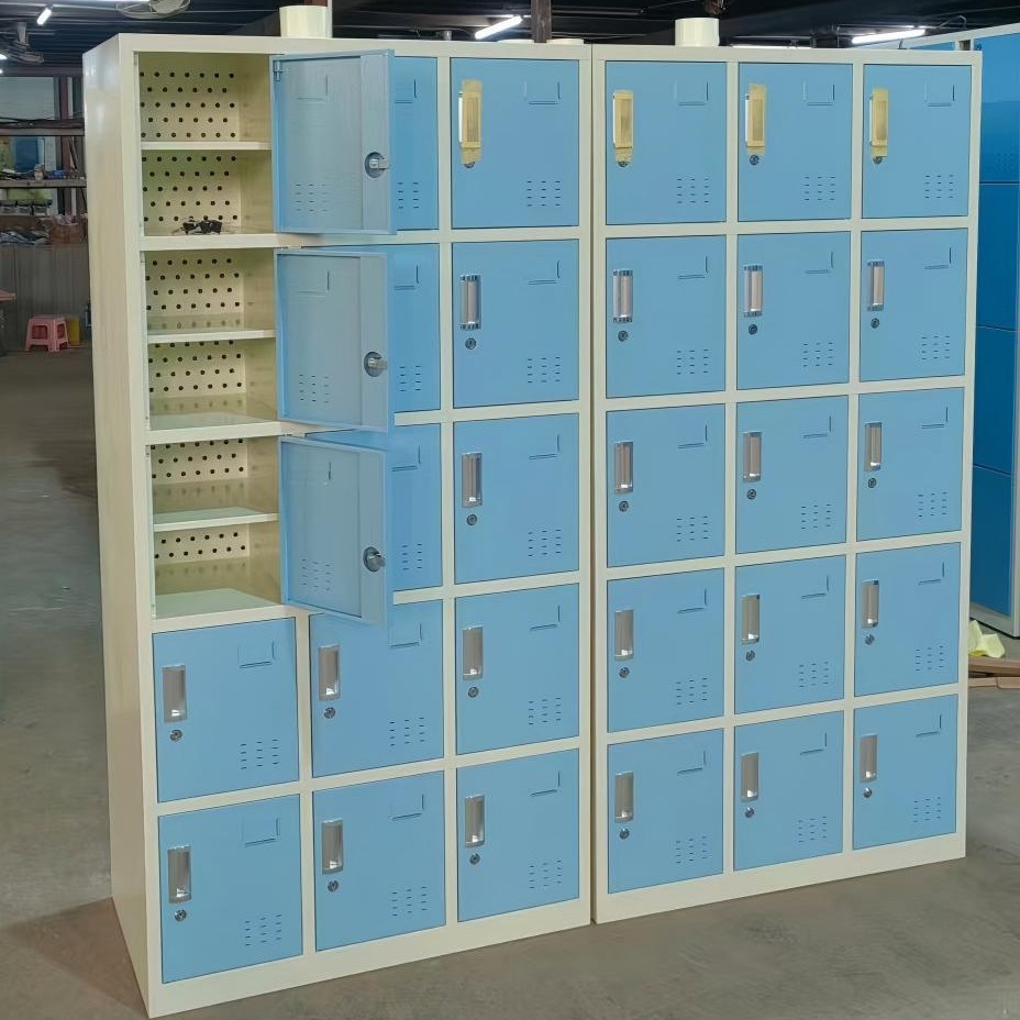 Shoe Changing Cabinet for Employees in Dust-Free Workshop, Exhaust Ventilation Deodorizing Shoe Cabinet, Ventilation Cabinet, Industrial Clothing and Shoe Cabinet, Metal Cabinet