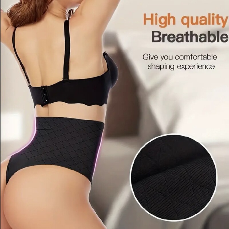 Foreign trade cross-border plus size seamless high waist thong high elastic body shaping T pants sexy sports fitness ladies underwear