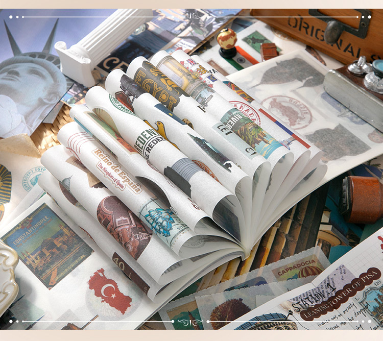 Mr. Paper, 50 Blatt/Buch, Aufklebermaterialbuch der Reiseserie, Reiselandschaft, Aufkleber, Dekoration, Sammelalbum, Handyhülle, Notizbuch – Detail 8