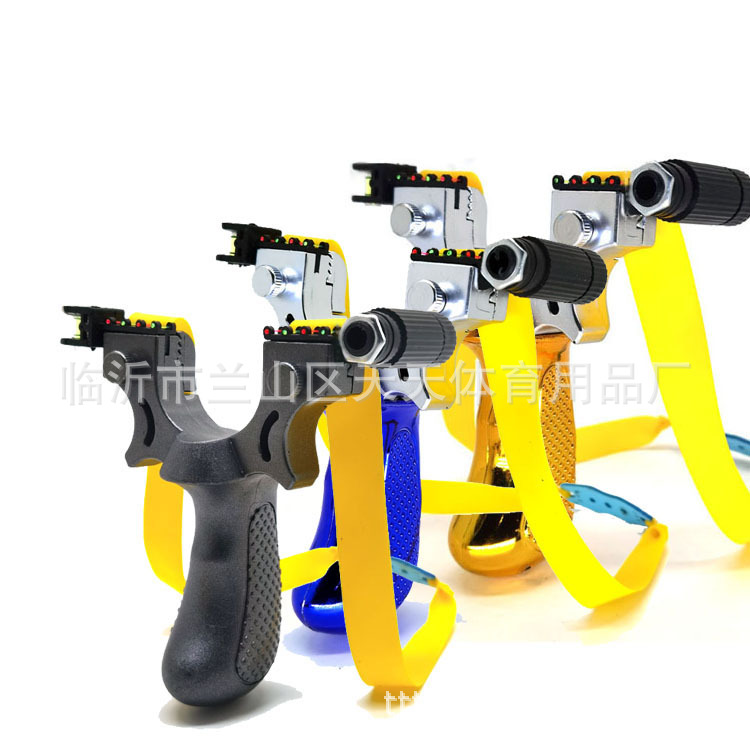 새총 기계 공장 도매 새로운 98K 레이저 조준 슬링 샷 플랫 가죽 넥타이없는 빠른 압력 새총 프레임 새총 기계
