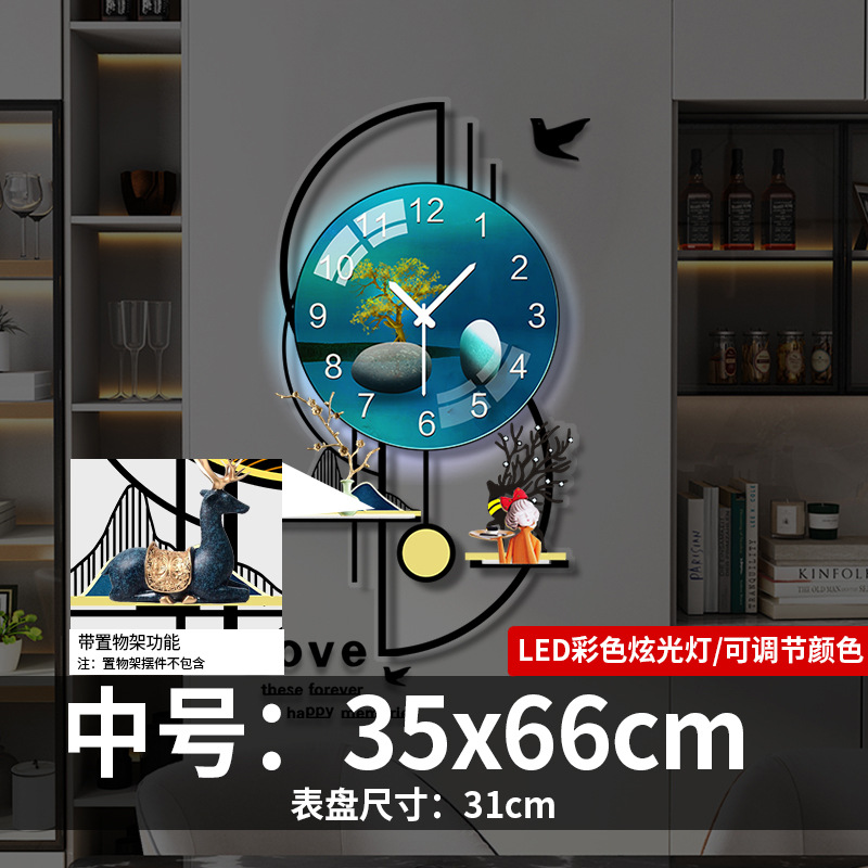Reloj de arte, reloj, reloj de pared, sala de estar, hogar, moda, decoración de lujo ligero nórdico creativo, reloj simple, reloj de cuarzo en la pared
