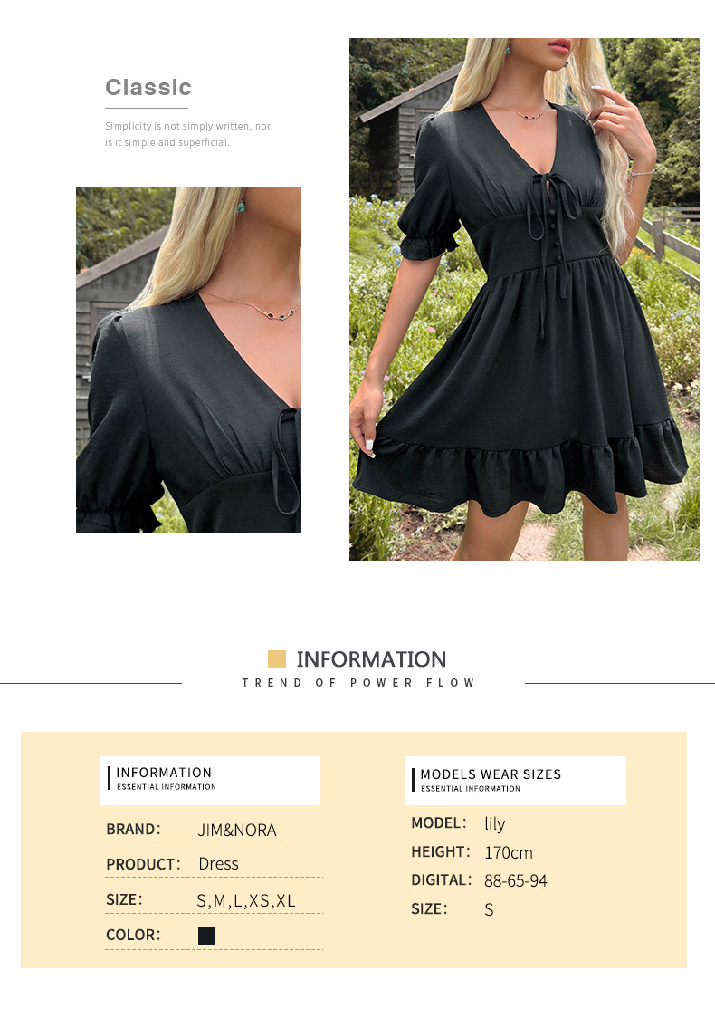 Women's Summer Dress Slim Fit Solid Colour Lotus Leaf Skirt Dress_voghion.com