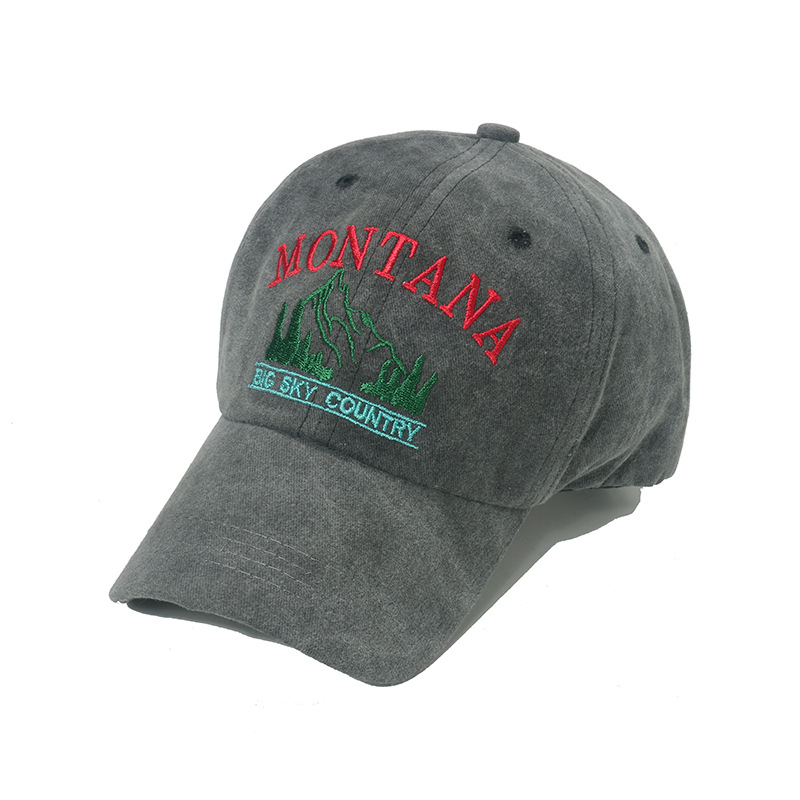Baseball Cap Vintage Mountain Peak Embroidered Hat For Men_voghion.com