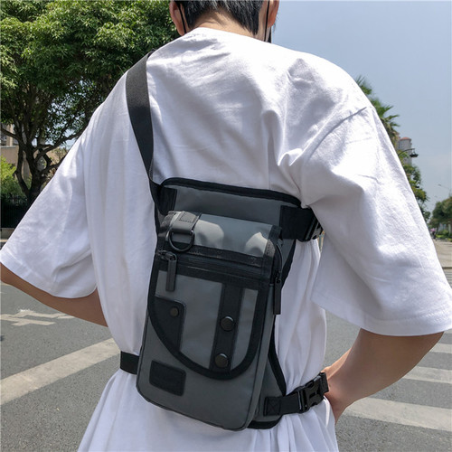 Men Nylon Drop Legs Bags Fashion Hip Waist Pack Thigh Bum