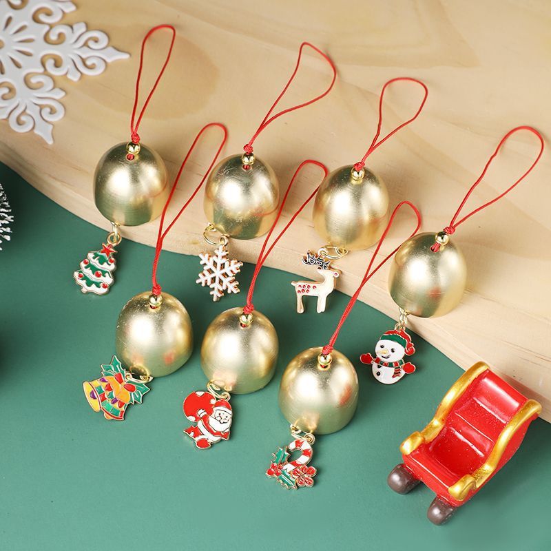 Christmas Gift Metal Wind Chime Pendant Alloy Metal Bell Pendant Christmas Decoration Doorbell Creative Small Gift