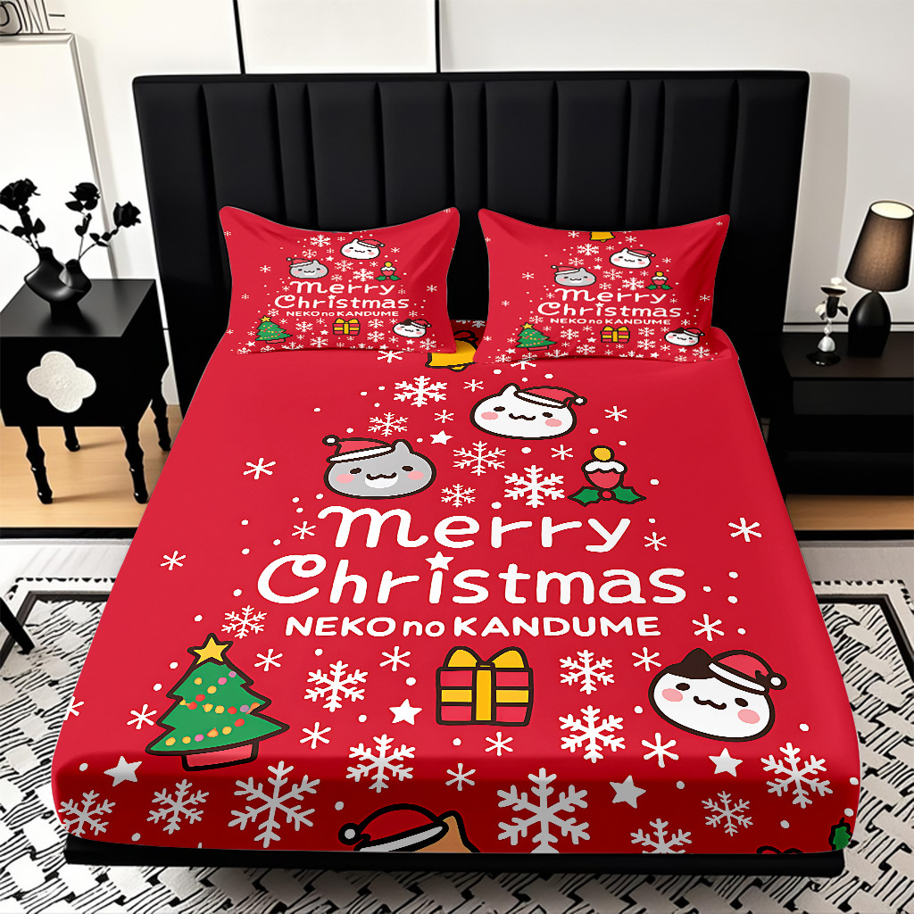 TEMU / JIT Navidad impresión digital cama Kasa Kit suave transpirable impresión digital de alta definición para diseñar