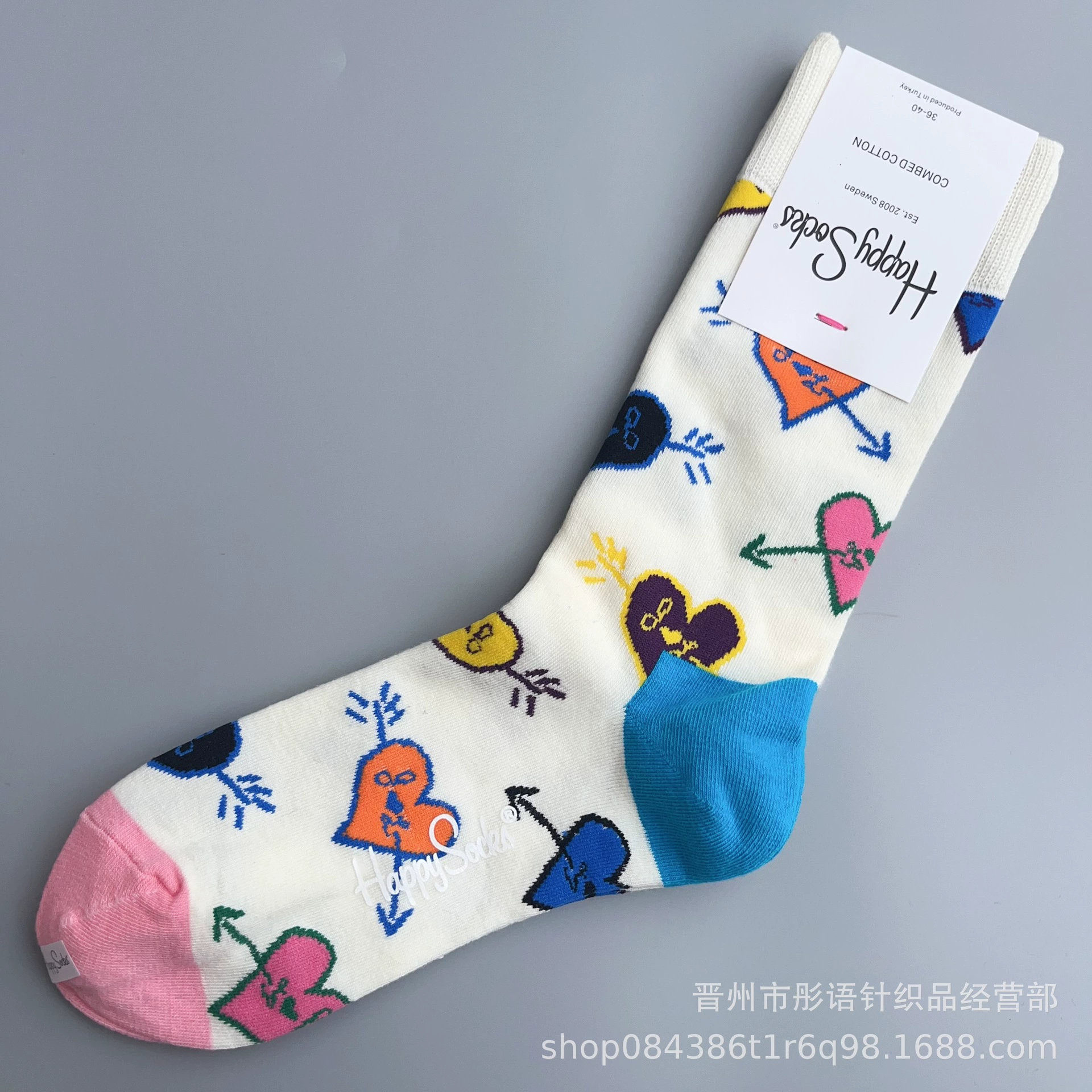Чулки Happysocks женские скандинавские модные хлопковые гольфы средней высоты женские классические универсальные четыре сезона с животными