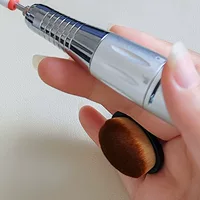 Новый стиль ногтей кольцо щетка с мягкой щеткой для обработки щетки Короткая ручка мягкая пыль для чистки и шлифования ногтей Пыль инструмент