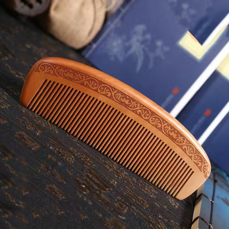 Pein de cabello recto para hombres anti-alopecia portátil antiestático casado para mujeres pein de madera de sandalwood