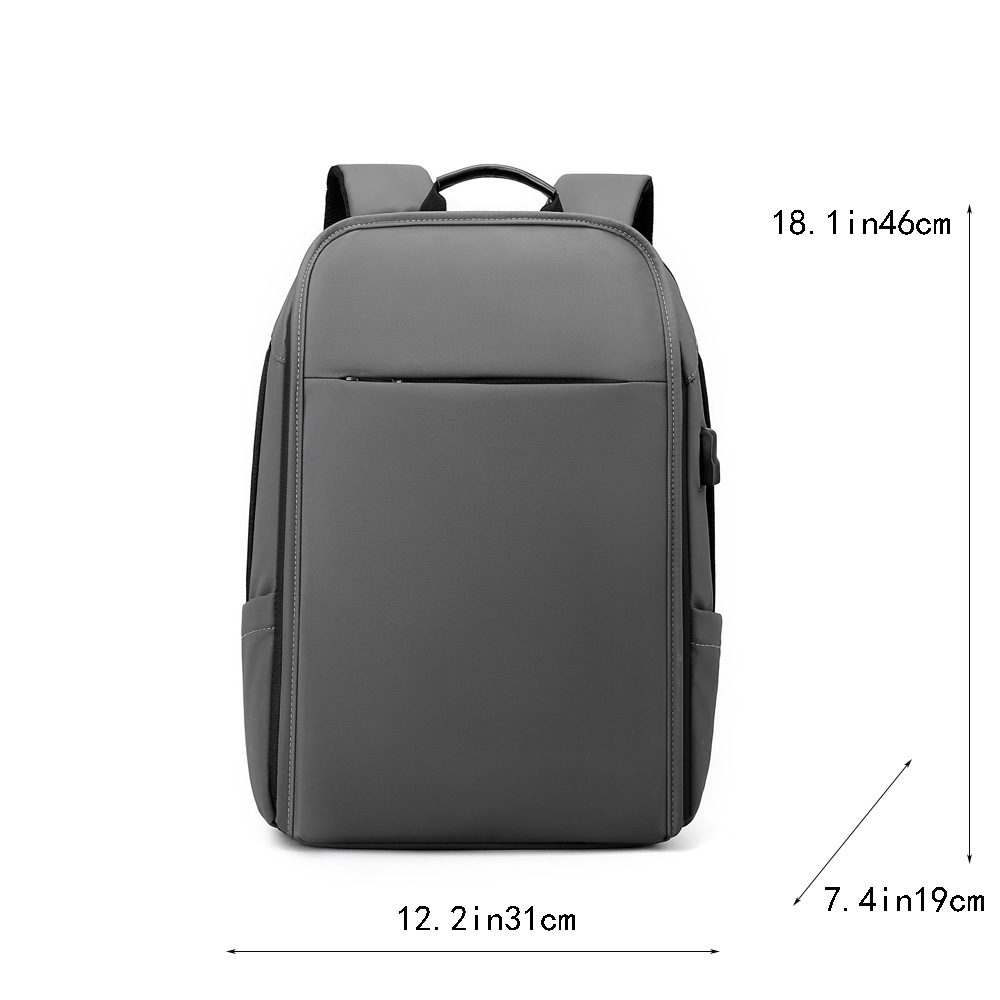 Nuevas mochilas de negocios transfronterizas para hombres, mochilas de computadora recargables USB, mochilas de gran capacidad, estudiantes de secundaria, estudiantes universitarios