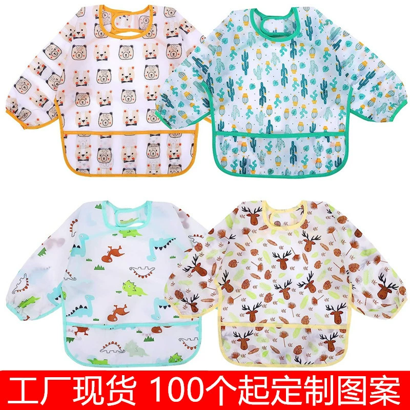 Внешняя торговля фабрики детские комбинезоны водонепроницаемый Baby Одноразовые еды нагрудник живопись одежда