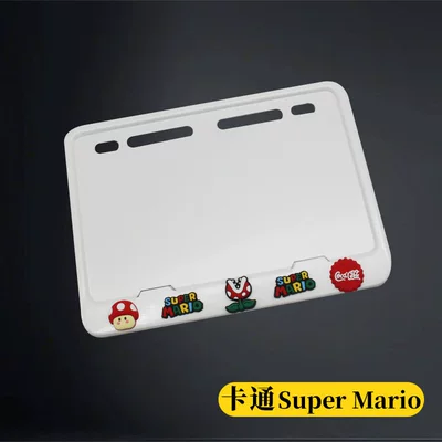 Electric vehicle license plate frame — Solid Design - bright-whitecartoon-super