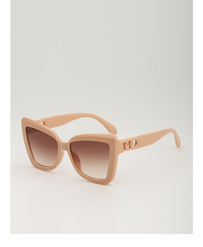 Gradient Color, Leopard Pattern Elegant Basic Gradient Color Leopard Ac UV400 Protection Cat Eye Full Frame Women's Sunglasses