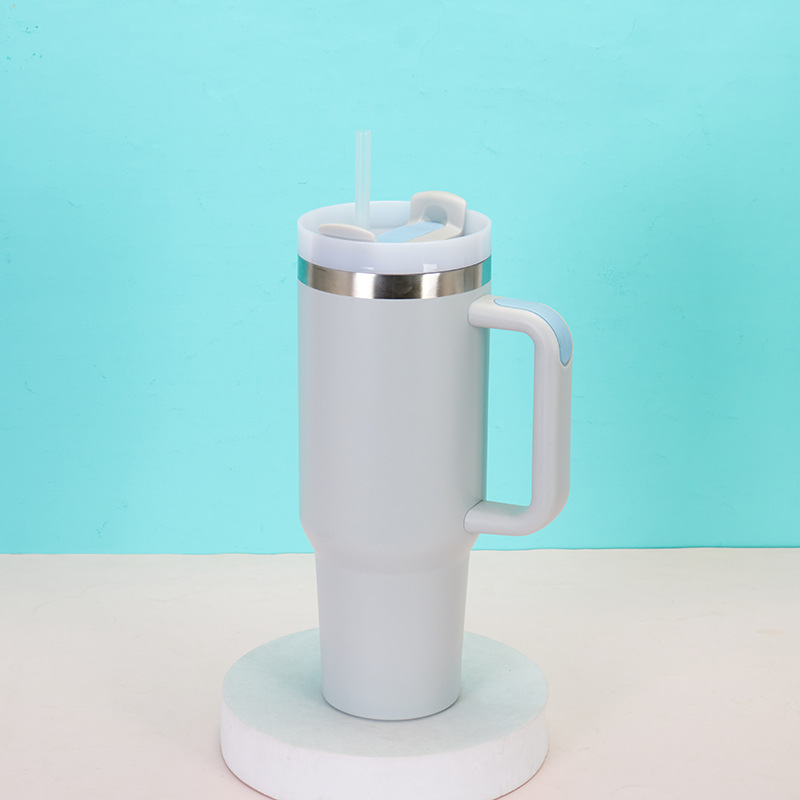 Isolierte Trinkflasche 40oz Mit Henkel Und Trinkhalm Edelstahl_voghion.com