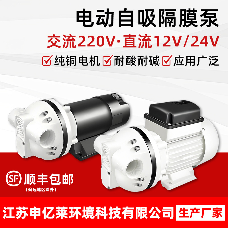 电动隔膜泵 尿素泵耐酸碱泵220V防腐蚀盐酸自吸化工泵抽强酸加药