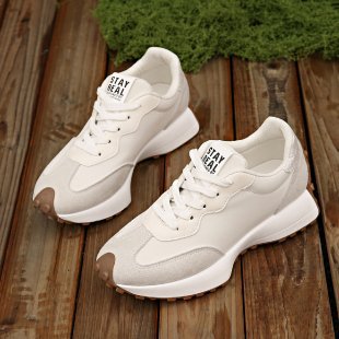 [Ready Stock] Xiaomanyao Women's Shoes 2025 Spring New Single-Lined Thick-Soled Casual Dad Shoes Student Leather Forrest Gump Shoes