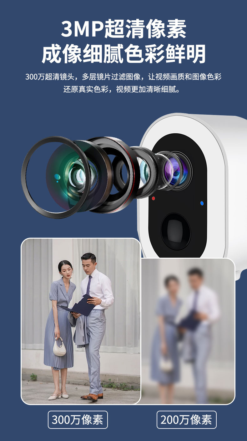 3MP WiFi güneş enerjili güvenlik kamerası