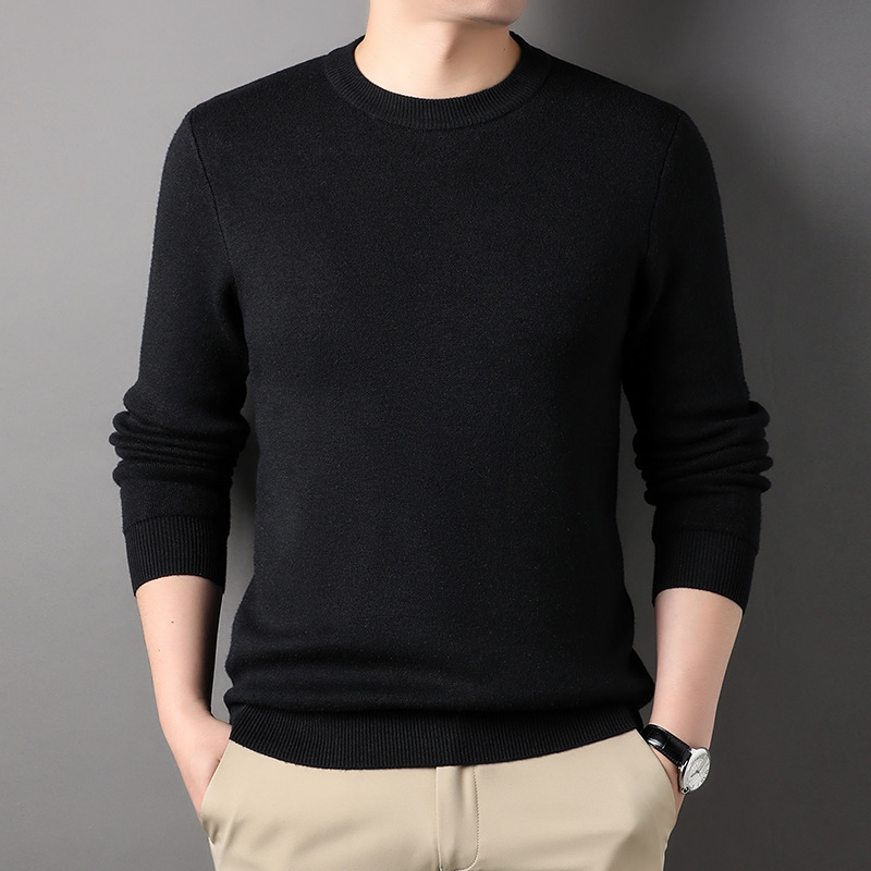 Cross-Border Hot-Selling High-End Men's Sweaters, Long-Sleeved Sweaters, Spring and Autumn Casual Versatile Base Knitwear