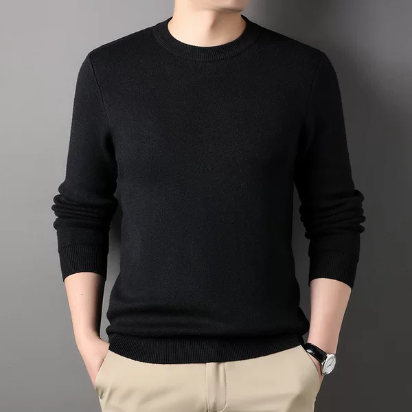 Cross-Border Hot-Selling High-End Men's Sweaters, Long-Sleeved Sweaters, Spring and Autumn Casual Versatile Base Knitwear