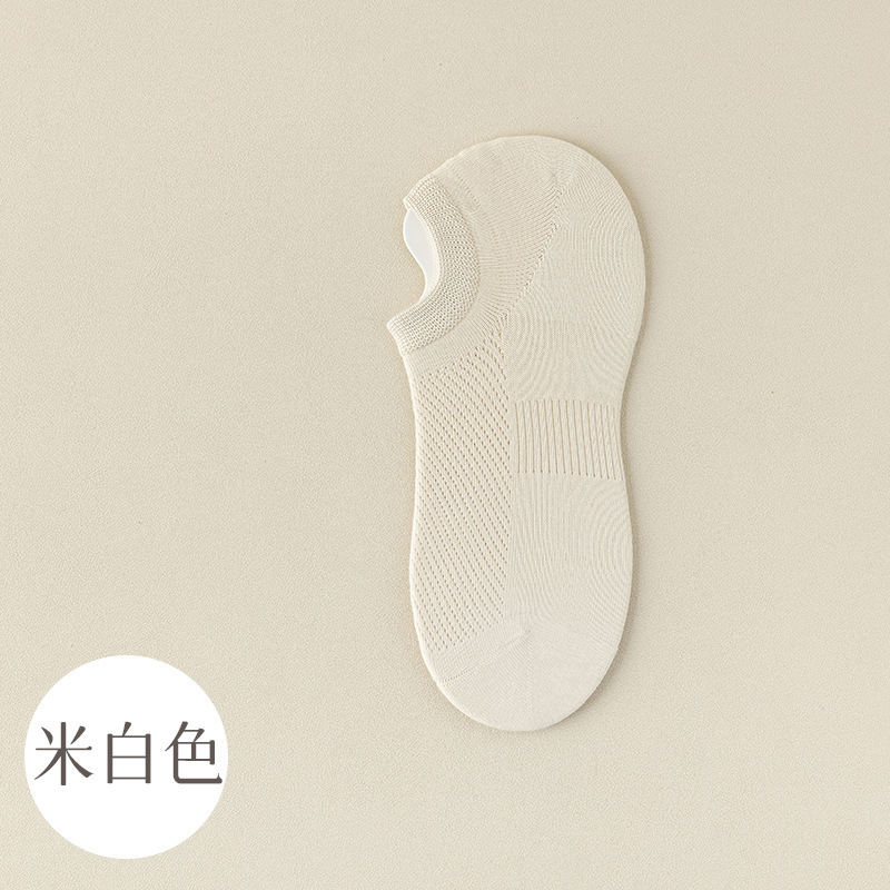 靴下の女性の船の靴下の春夏の滑り止めは綿の骨なしの抗菌防臭と汗を吸う浅い口の網の目の見えないソックスと落ちません。|undefined