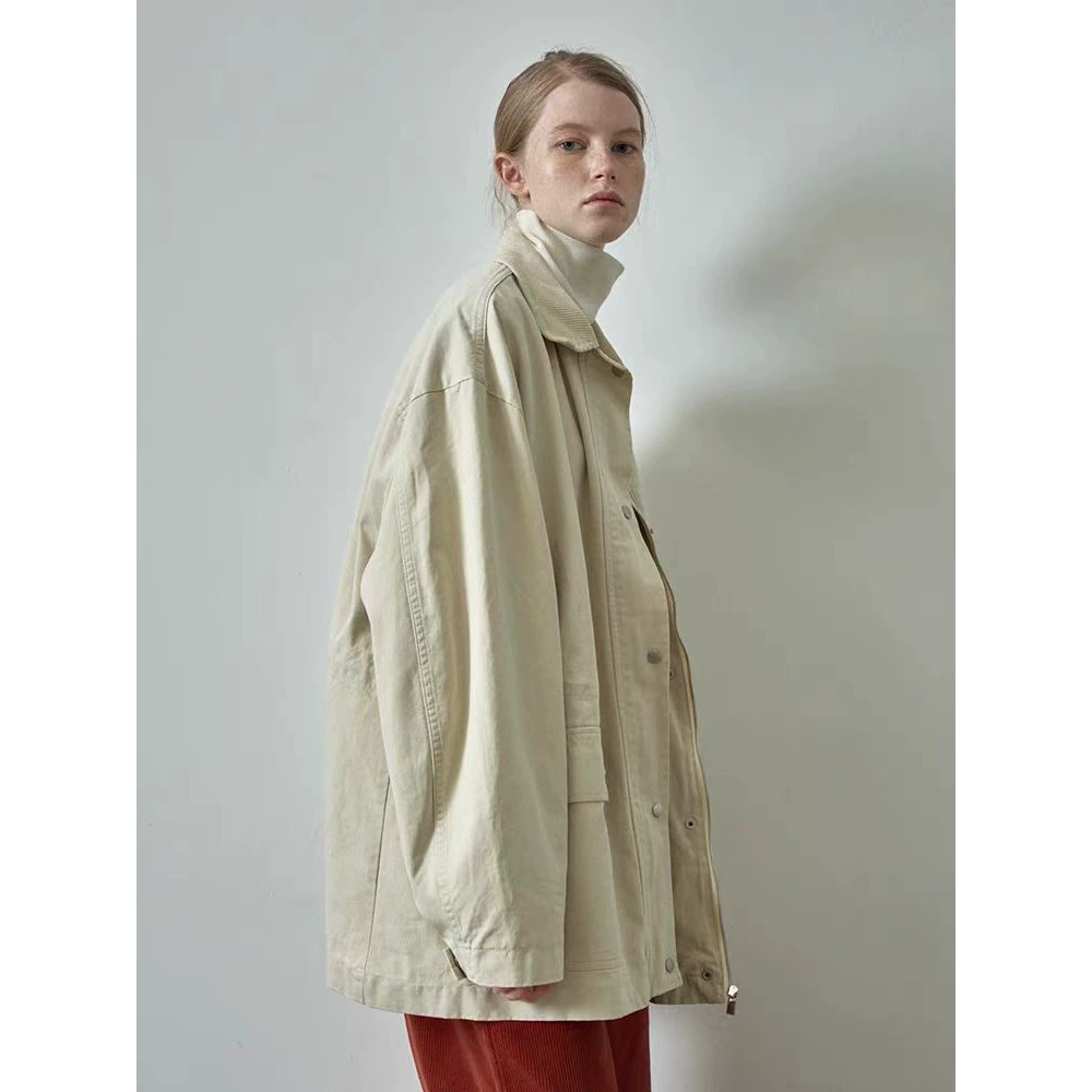 Осенняя куртка для отдыха, trench coat, свободный крой, приталенная