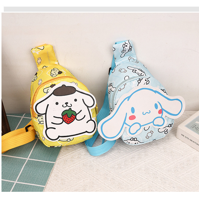 Cute Kindergarten School Bag Cartoon Children's Chest Bag Cute Fashionable Children's Crossbody Backpack Snack Anime Shoulder Bag