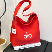 alo跨境瑜伽斜挎单肩手提包户外运动托特防水游泳包揉纹购物袋