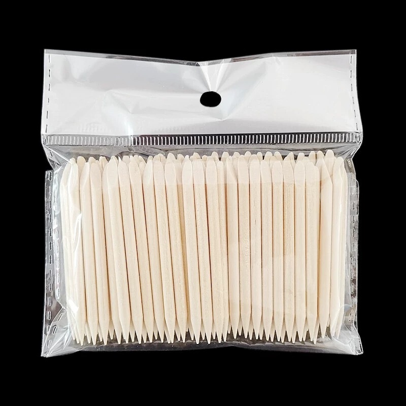 Beech Wood Stick, Orange Wood Stick, Tool Wood Stick, Nail Groove Dirt Cleaning Stick, Dead Skin Removal Cleaning Stick, Press Stick, Cuticle Remover Stick