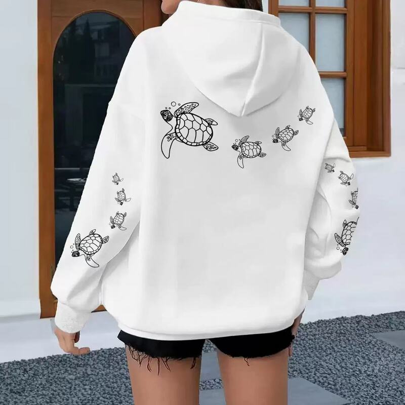 Foreign trade turtle hoodie, European and American style, unisex, spring and autumn, niche versatile hoodie, interesting Foreign trade turtle hoodie, European and American style, unisex, spring and autumn, niche versatile hoodie, interesting