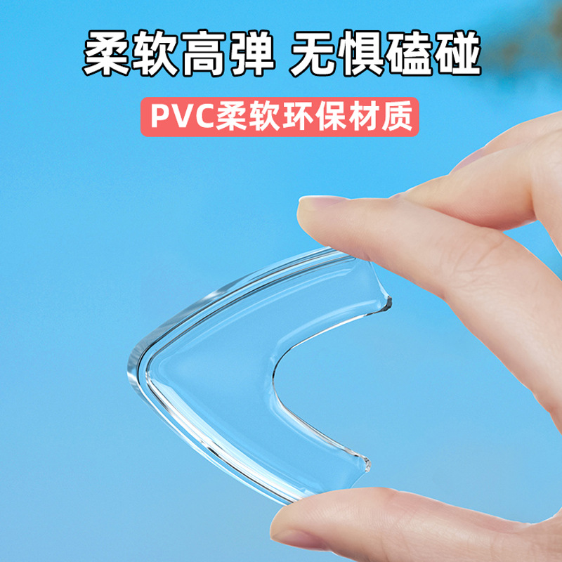 Aluminum alloy window with crash-proof corner silicone anti-collision edge protector, for inward-opening windows, right-angle edge wrap protective cover