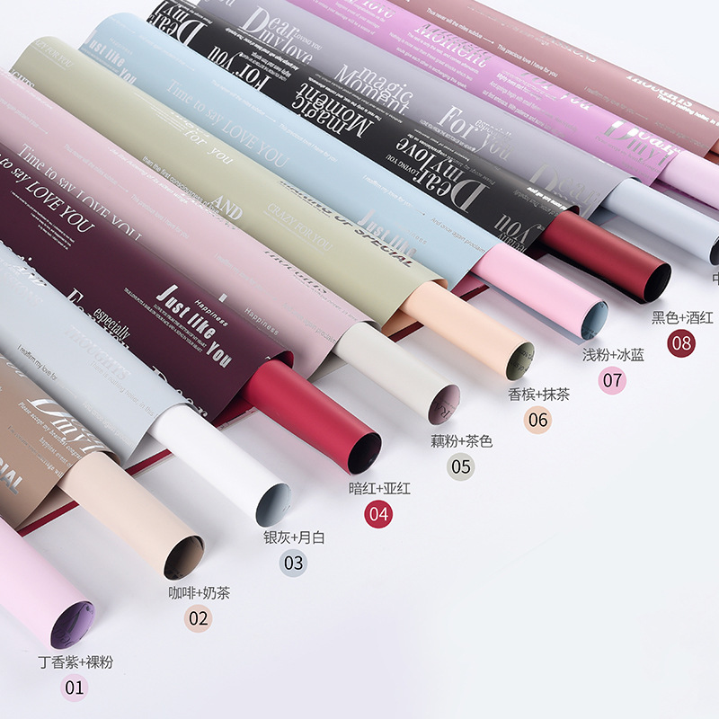 Huaxi Armani Inglés papel de embalaje de flores de aluminio de plata papel de ramo de flores hecha a mano DIY florista floral comercio exterior al por mayor