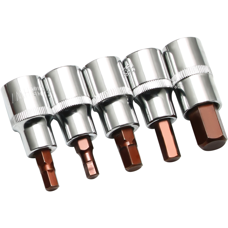 Cabeza de manguito hexagonal interno llave hexagonal eléctrica manguito cabeza de lote cañón de aire alargada manguito de tornillo hexagonal interno herramienta