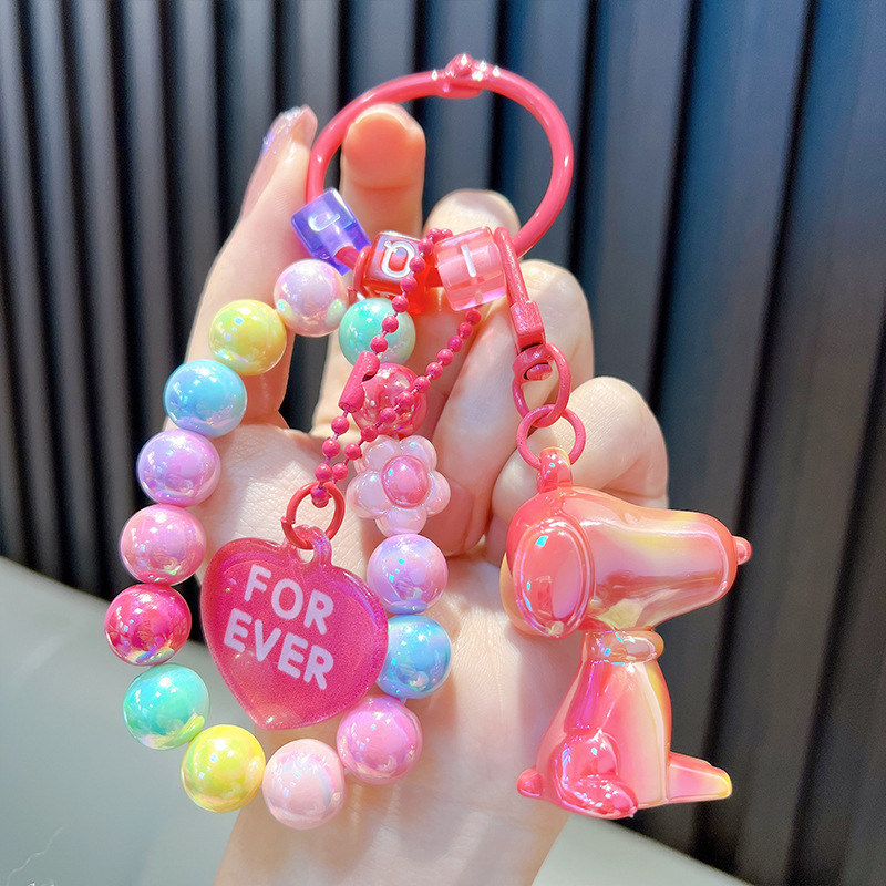Cuentas de asiento osos colgantes de llaves de bolsos acrílicos exquisitos colgantes de llaves de automóvil colgantes pequeños regalos al por mayor
