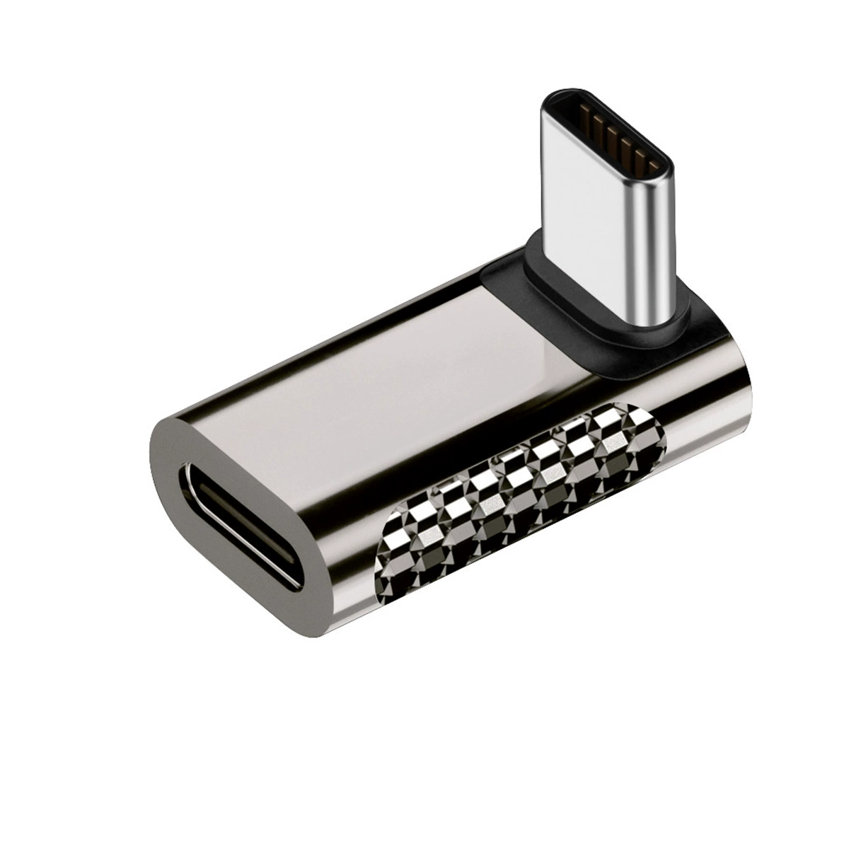 Адаптер USB4 Type-C штекер — гнездо для телефона, планшета, ноутбука 20G, PD100W, U-образный правый угол
