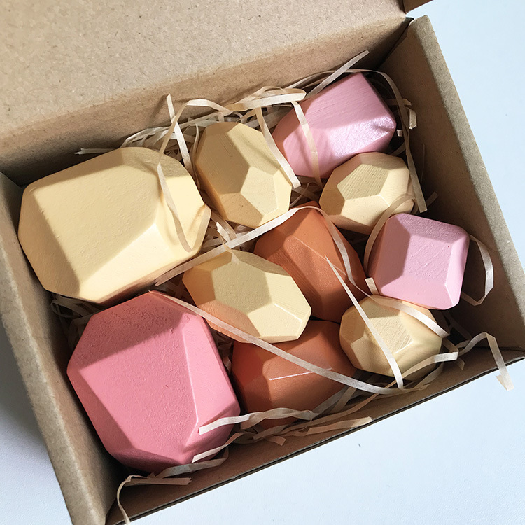 Weiweihu Juego de piedra apilada de color de madera Venta caliente transfronteriza de bloques de construcción de Jenga Juguetes educativos de entrenamiento de integración sensorial para niños